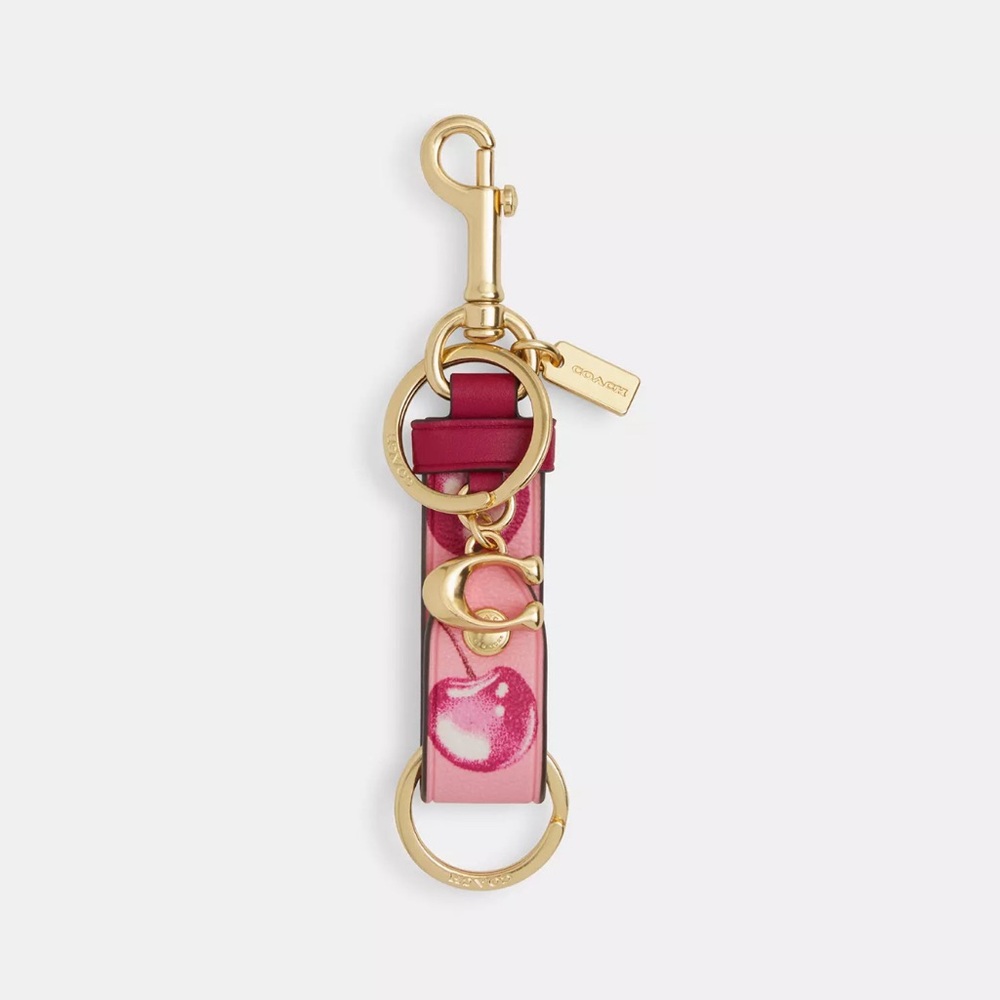 Coach trigger snap bag charm Cherry CR464